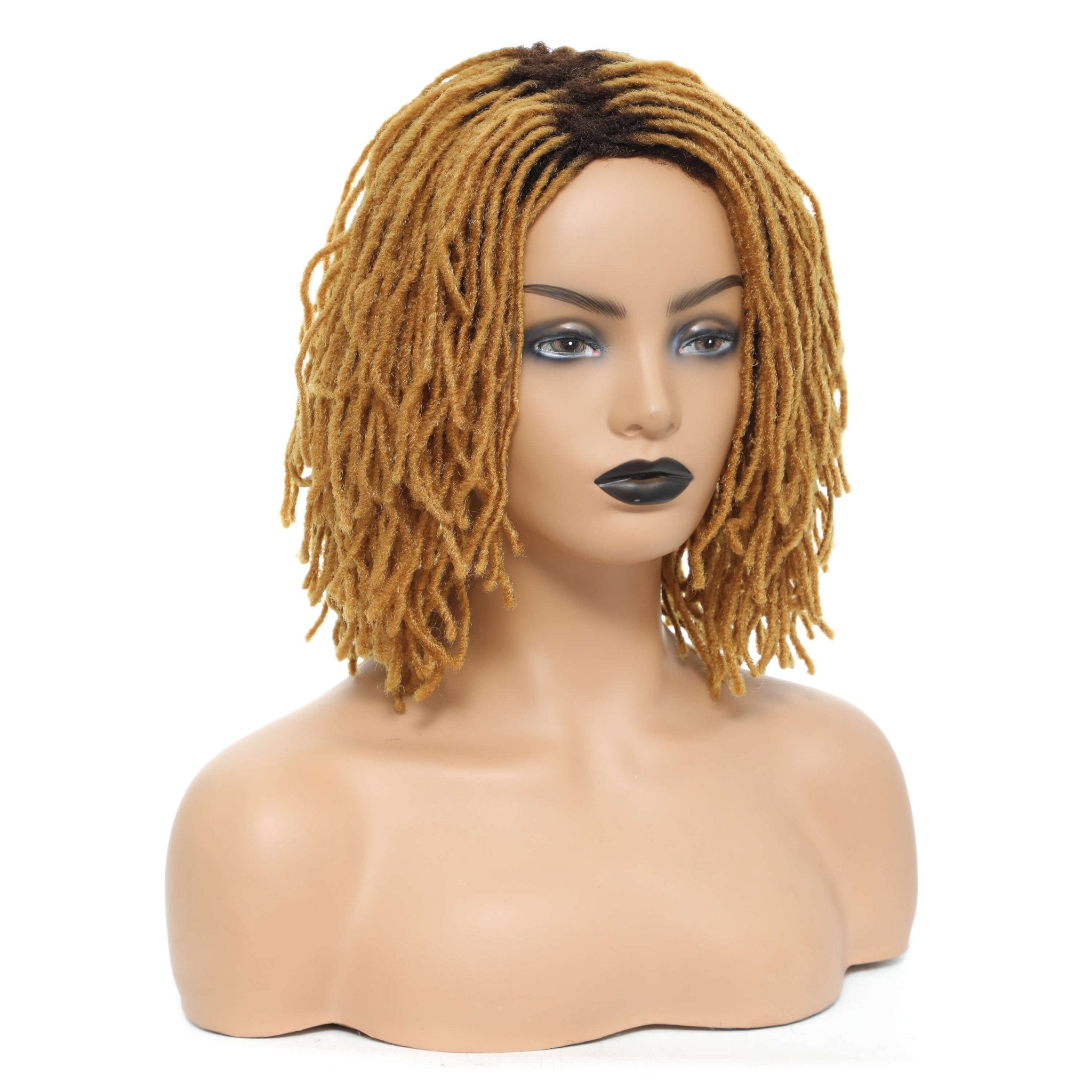 10" Braided Wigs Afro Bob Wig Synthetic Dreadlock Wigs Short Curly - Free Delivery Worldwide only at Flexi Africa