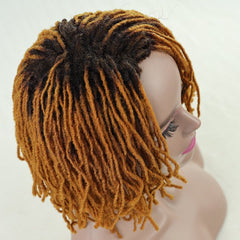 10" Braided Wigs Afro Bob Wig Synthetic Dreadlock Wigs Short Curly - Free Delivery Worldwide only at Flexi Africa