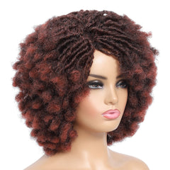 10" Braided Wigs Afro Bob Wig Synthetic Dreadlock Wigs Short Curly - Free Delivery Worldwide only at Flexi Africa