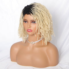 10" Braided Wigs Afro Bob Wig Synthetic Dreadlock Wigs Short Curly - Free Delivery Worldwide only at Flexi Africa