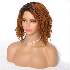 10" Braided Wigs Afro Bob Wig Synthetic Dreadlock Wigs Short Curly - Free Delivery Worldwide only at Flexi Africa