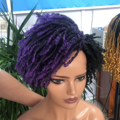 10" Braided Wigs Afro Bob Wig Synthetic Dreadlock Wigs Short Curly - Free Delivery Worldwide only at Flexi Africa