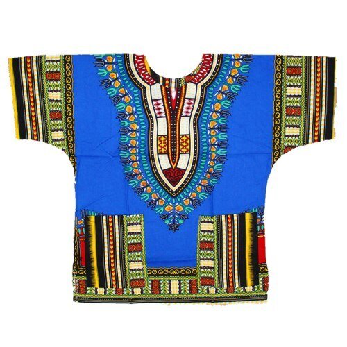 100% Cotton African Print Dashiki Unisex Clothing Bold and Colorful Loose T-shirts - Flexi Africa - Free Delivery Worldwide