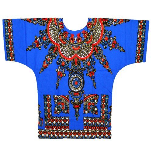 100% Cotton African Print Dashiki Unisex Clothing Bold and Colorful Loose T-shirts - Flexi Africa - Free Delivery Worldwide