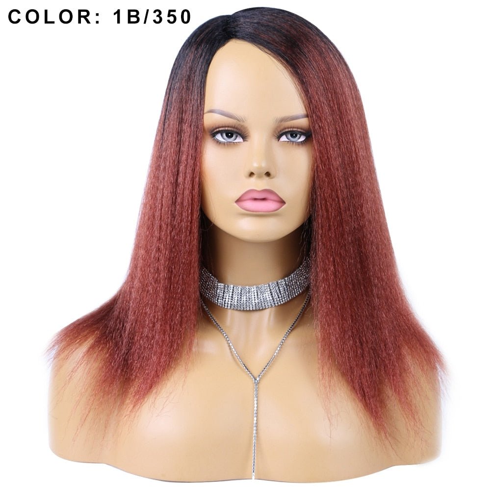 14" Natural - Looking Yaki Hair Wig for African Women - Free Delivery Worldwide only at Flexi Africa