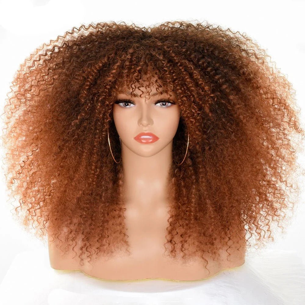 18" Synthetic Fibre Glueless Cosplay Hair Regular Wig Curly Short - Free Delivery Worldwide only at Flexi Africa