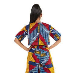 2PC Autumn Sexy African Women Printing Sets Top and Skirt African Suit African Clothes - Flexi Africa - Flexi Africa offers Free Delivery Worldwide - Vibrant African traditional clothing showcasing bold prints and intricate designs