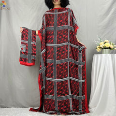 2PC Set of Fashionable Dashiki Robes - Printed Loose Dresses with Luxurious Fabric for Women - Free Delivery Worldwide