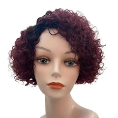8" Short Kinky Curly Human Hair Wig Afro Short Wigs Pixie Cut No Lace Front Natural - Flexi Africa - Free Delivery Worldwide only at www.flexiafrica.com