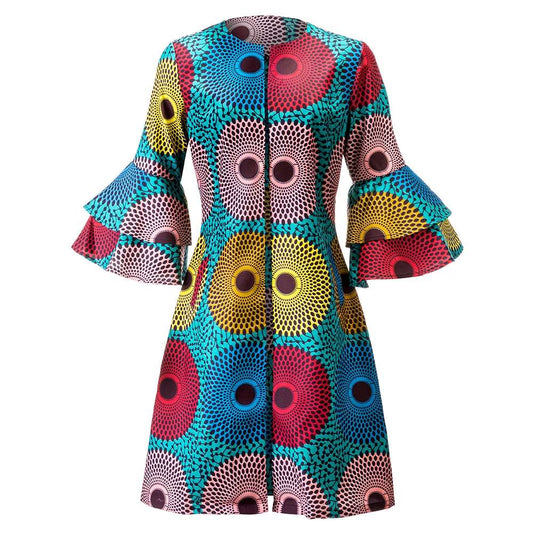 African Elegance: Slim Fit Ankara Print Half Sleeve Jacket for Women - Flexi Africa - Free Delivery at www.flexiafrica.com