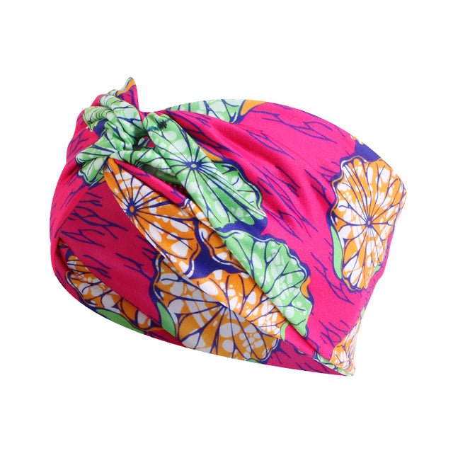 African Print Stretch Bandana Head Wrap Floral Ankara Dashiki Women - Flexi Africa offers Free Delivery Worldwide - Vibrant