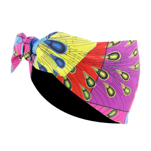 African Print Stretch Bandana Head Wrap Floral Ankara Dashiki Women - Flexi Africa - Flexi Africa offers Free Delivery Worldwide - Vibrant African traditional clothing showcasing bold prints and intricate designs