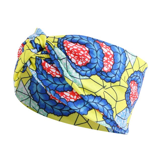 African Print Stretch Bandana Head Wrap Floral Ankara Dashiki Women - Flexi Africa - Flexi Africa offers Free Delivery Worldwide - Vibrant African traditional clothing showcasing bold prints and intricate designs