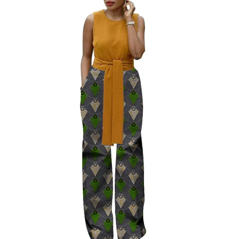 African Print Women Women's Wide Leg Pants Nigerian Fashion Female Loose Trousers Outfits - Flexi Africa www.flexiafrica.com