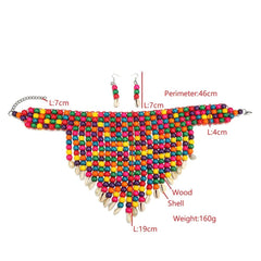 African Statement Chunky Choker Necklaces For Women Multi Strand Colorful Bead - Free Delivery Worldwide only at Flexi Africa