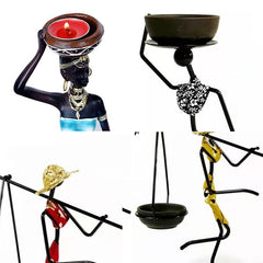 African Women Candle Holders Decoration - Flexi Africa - Free Delivery Worldwide only at www.flexiafrica.com