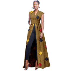 African Women's Sleeveless V - Neck Dress – Bold, Sexy, and Stylish - Free Delivery Worldwide only at Flexi Africa