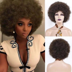 Afro Kinky Curly Synthetic Wig for Black Women - Free Delivery Worldwide only at Flexi Africa