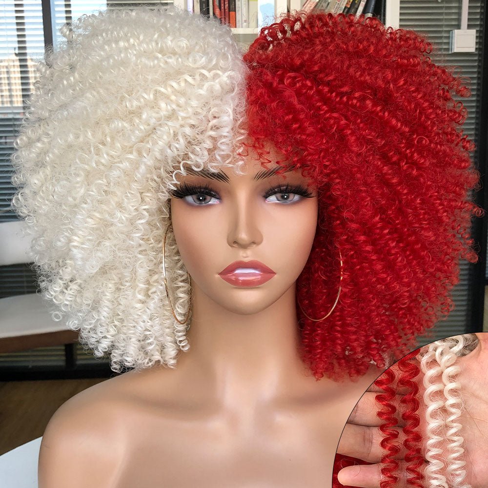 Afro Kinky Wig 14" with Bangs for Black Women - Perfect for Cosplay and Natural Hair Looks - Free Delivery Worldwide