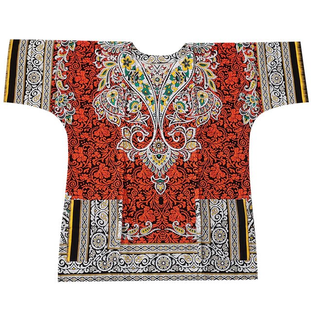 Authentic African Dashiki Printed T-Shirts for Men - Flexi Africa - Flexi Africa offers Free Delivery Worldwide - Vibrant African traditional clothing showcasing bold prints and intricate designs