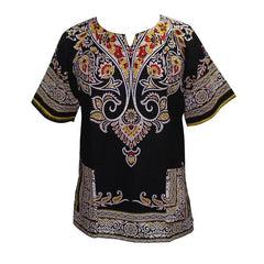 Authentic African Dashiki T-shirt: Traditional Print in 100% Cotton - Flexi Africa - Free Delivery www.flexiafrica.com