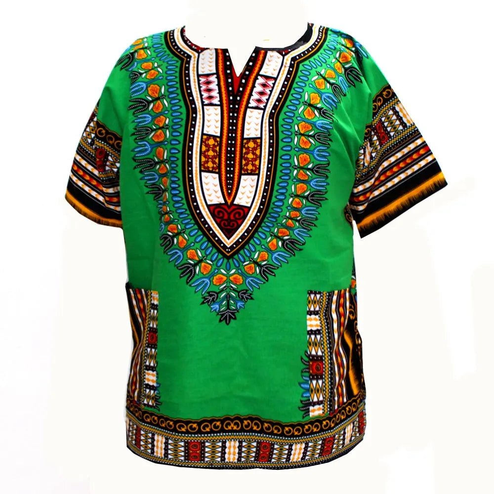 Authentic African Dashiki T-shirt: Traditional Print in 100% Cotton - Flexi Africa - Free Delivery www.flexiafrica.com