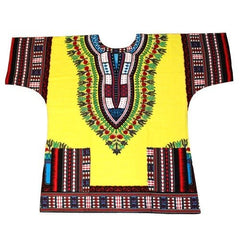 Authentic African Dashiki XXXL T-Shirt: Men's 100% Cotton Traditional Print Shirt for a Bold and Stylish Look - Free Delivery Worldwide only at Flexi Africa