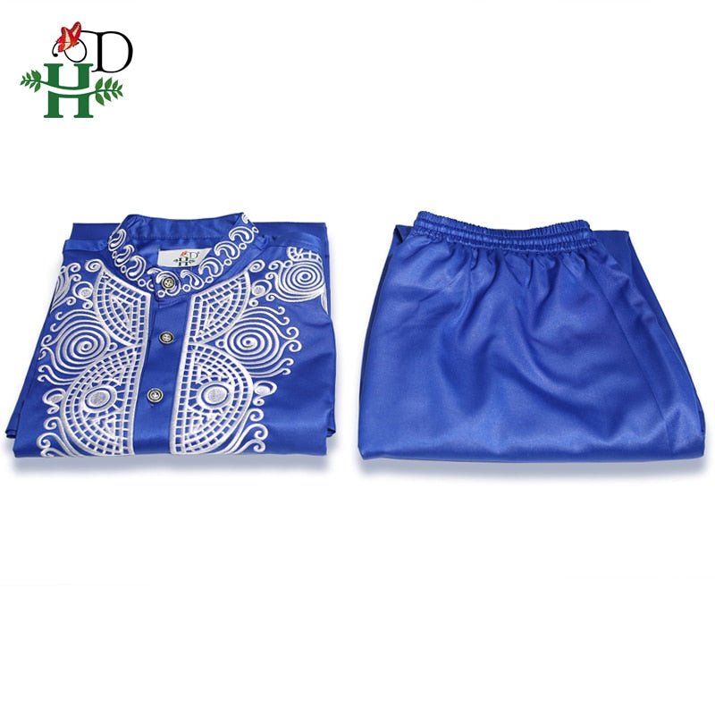 Authentic African Style: Men's Dashiki Top and Pant Set for the Fashion-Forward Gentleman - Flexi Africa - Free Delivery