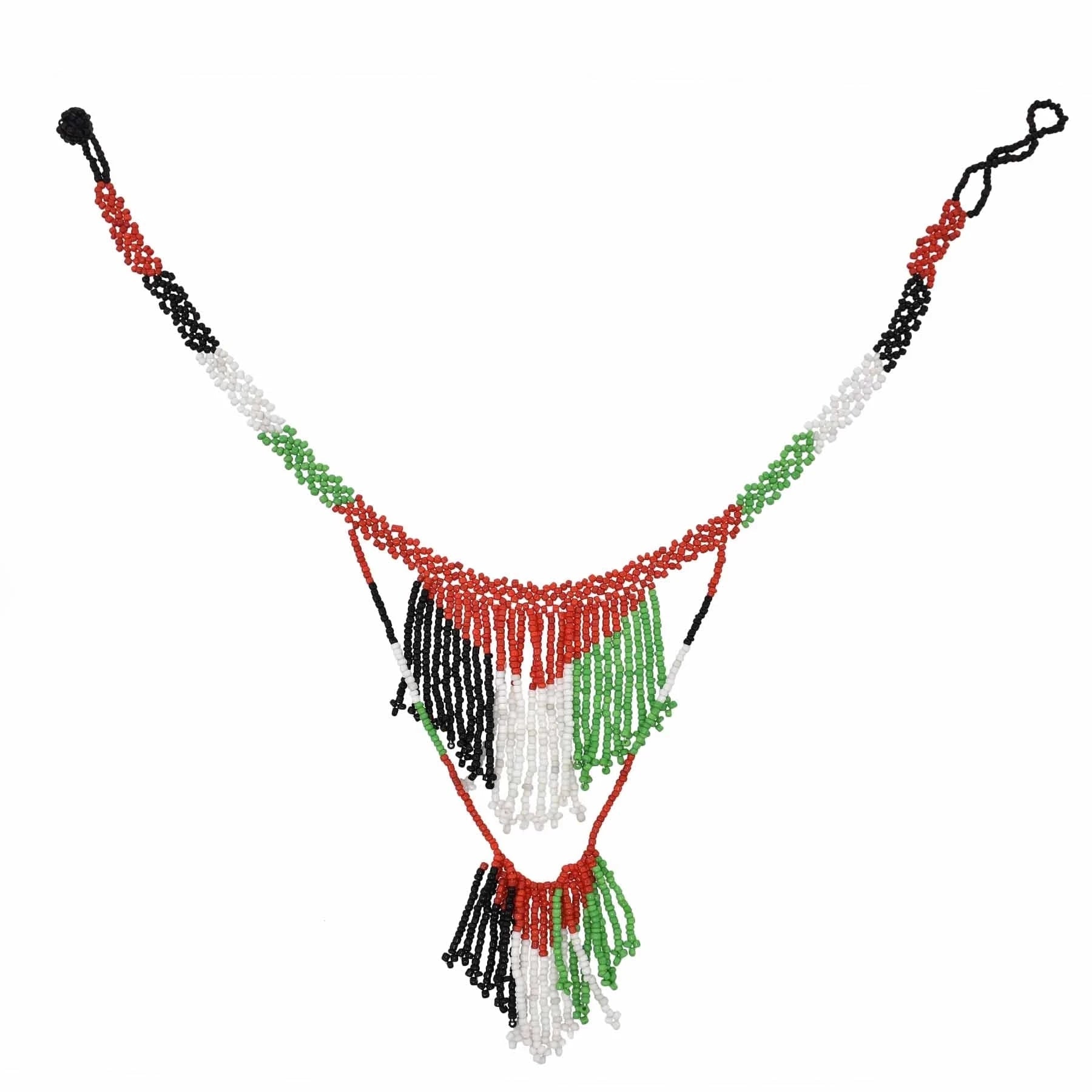 Bohemian Multicolored Beaded Choker: Vibrant Tribal Necklace for Women's Party Wear - Flexi Africa - www.flexiafrica.com