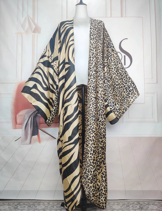 Chic Autumn Leopard Print Cardigans: Stylish Modesty and Swimwear for Women - Flexi Africa Free Delivery www.flexiafrica.com