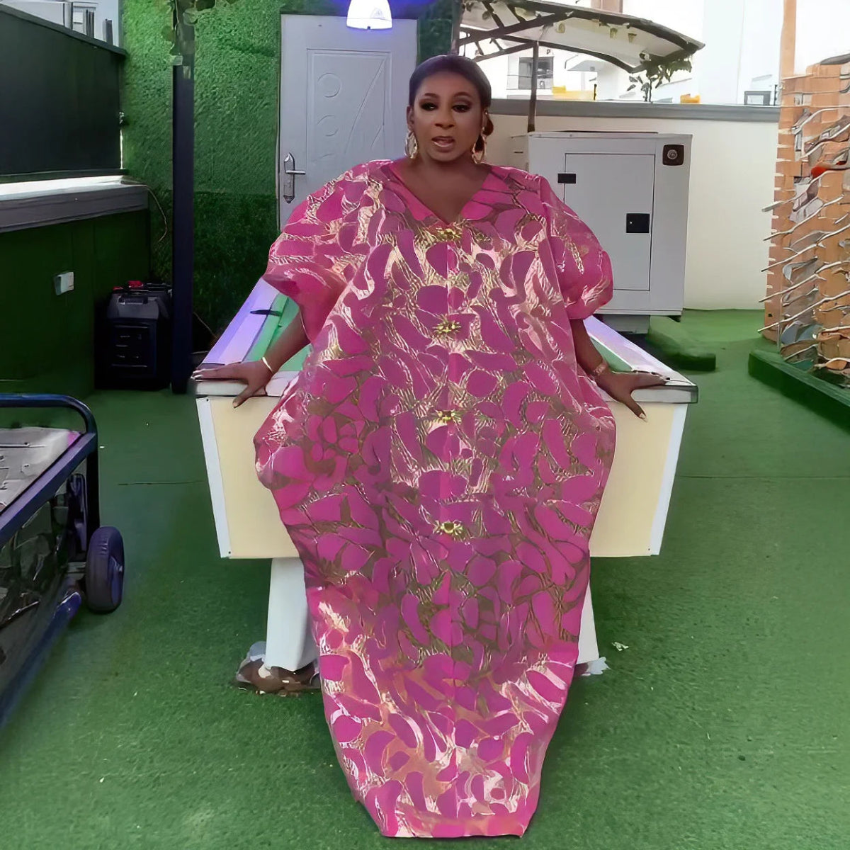 Chic plus size elegant dresses Jacquard fabric women dresses african fashion Luxury african dresse women - Free Delivery Worldwide only at Flexi Africa