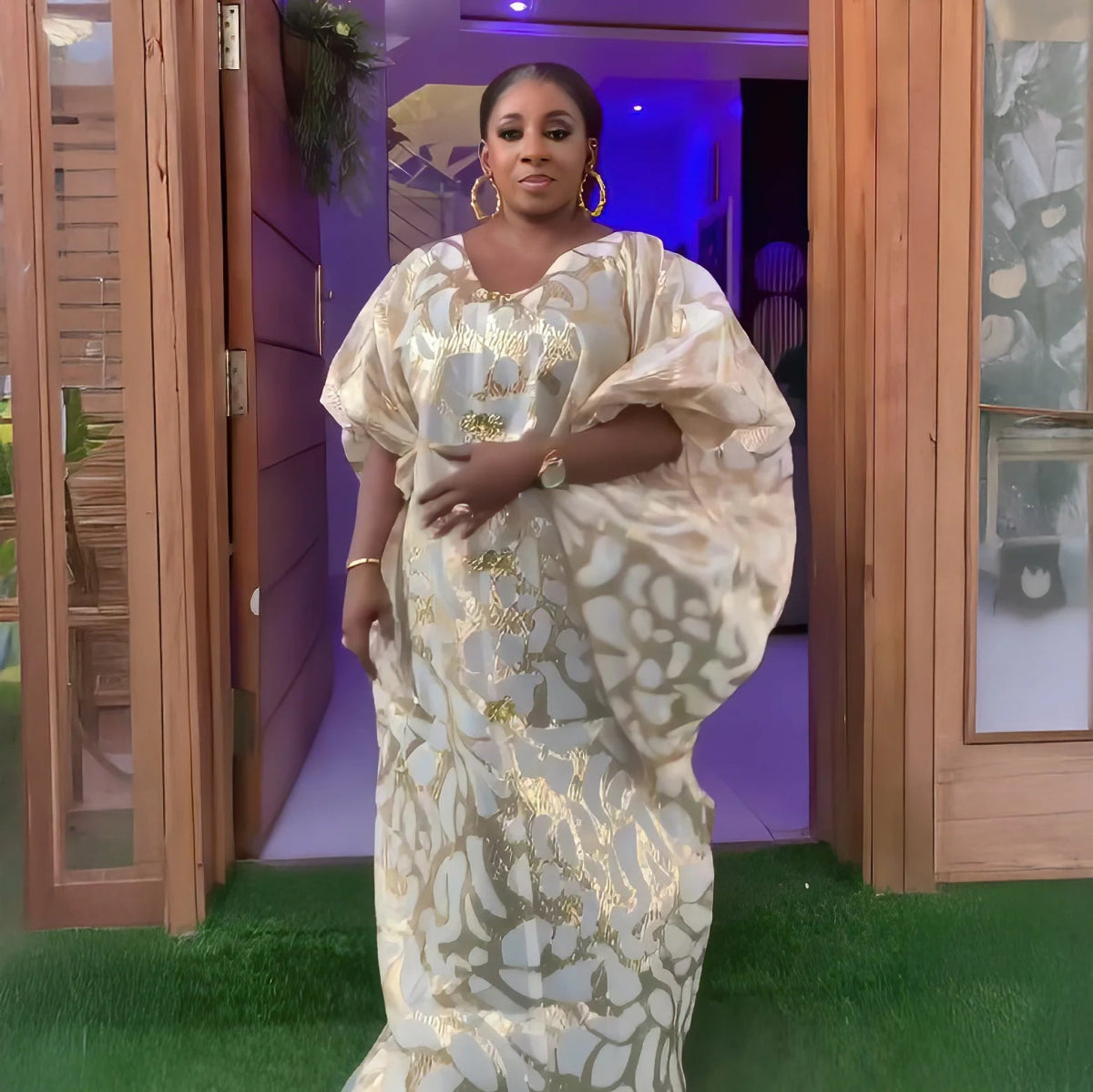 Chic plus size elegant dresses Jacquard fabric women dresses african fashion Luxury african dresse women - Free Delivery Worldwide only at Flexi Africa