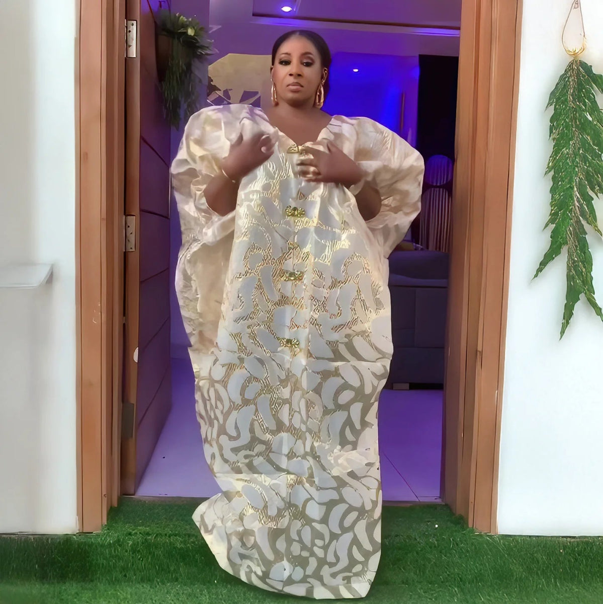 Chic plus size elegant dresses Jacquard fabric women dresses african fashion Luxury african dresse women - Free Delivery Worldwide only at Flexi Africa
