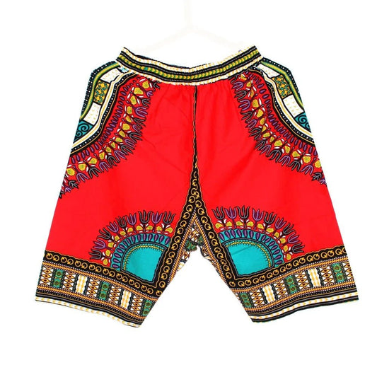 Colorful and Comfy: 100% Cotton African Dashiki Short Pants for Casual and Stylish Wear - Free Delivery Worldwide only at Flexi Africa