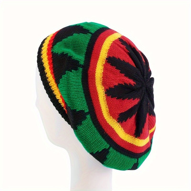 Colorful Reggae Jamaican Knitted Hat - Outdoor Street Style Wool Hat for Cold Weather - Free Delivery Worldwide only at Flexi Africa