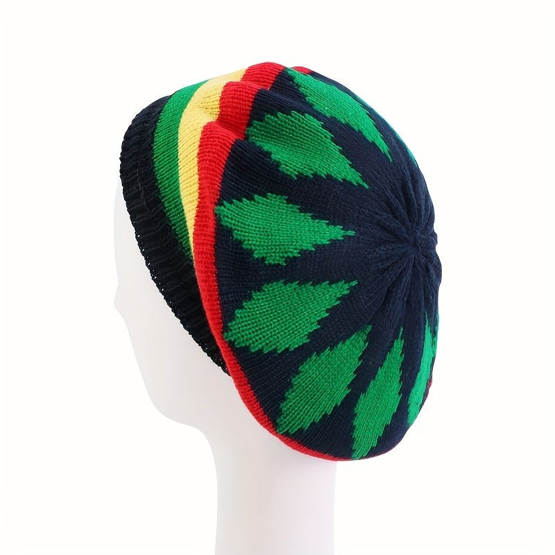 Colorful Reggae Jamaican Knitted Hat - Outdoor Street Style Wool Hat for Cold Weather - Free Delivery Worldwide only at Flexi Africa