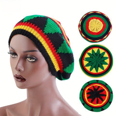 Colorful Reggae Jamaican Knitted Hat - Outdoor Street Style Wool Hat for Cold Weather - Free Delivery Worldwide only at Flexi Africa