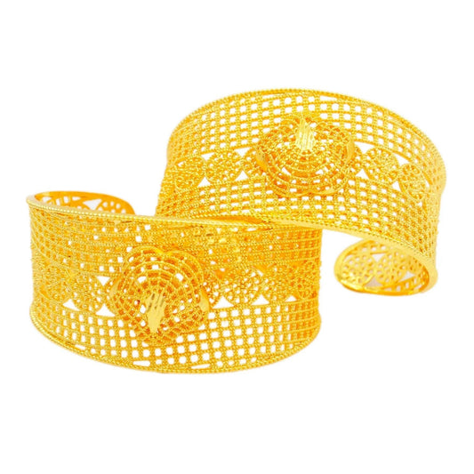 Cuff Bracelets for Women Girls Bangle Jewelry African Gold Color Bangle - Flexi Africa - Free Delivery www.flexiafrica.com