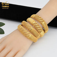 Designer African Bracelet: 24K Gold-Colored Bangles for Women, Luxury Wedding Jewelry - Flexi Africa - www.flexiafrica.com