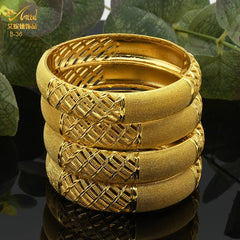 Designer African Bracelet: 24K Gold-Colored Bangles for Women, Luxury Wedding Jewelry - Flexi Africa - Flexi Africa offers Free Delivery Worldwide - Vibrant African traditional clothing showcasing bold prints and intricate designs