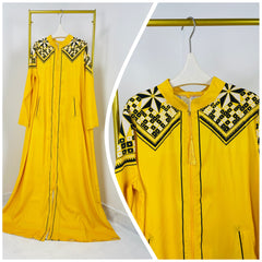 Elegant Allure: Sophisticated Chiffon Robe with Unique Diamond Print, Stylish Collar, and Decorative Tassel Zip Detail - Free Delivery Worldwide only at Flexi Africa