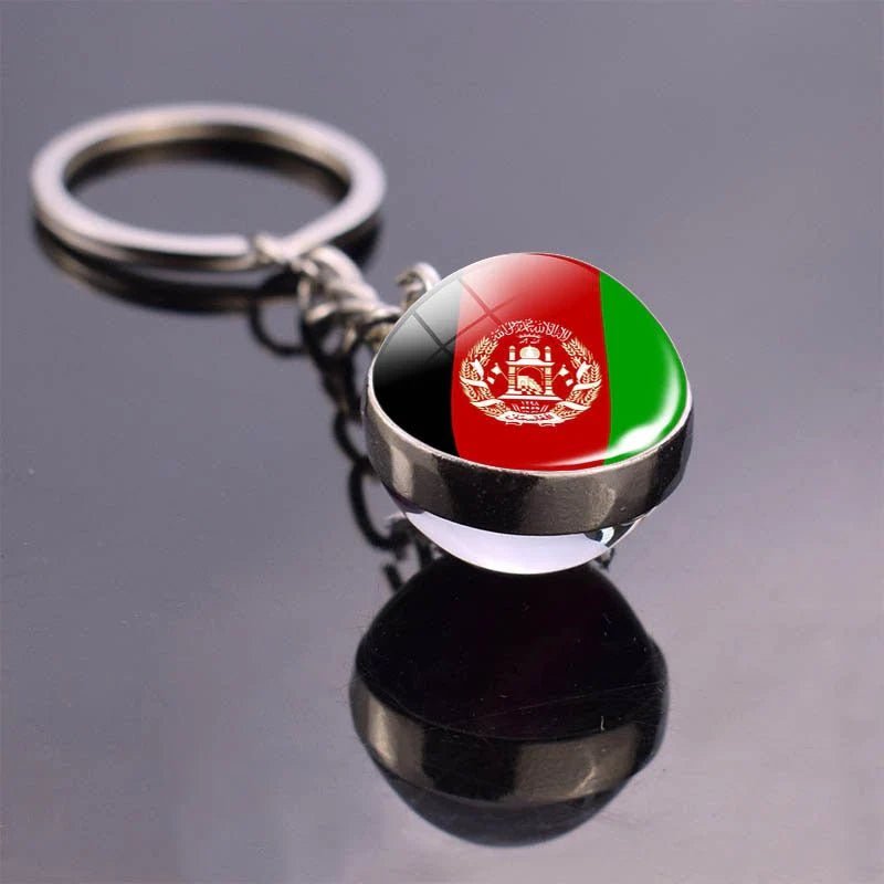 Exquisite Glass Ball Keychains Featuring Designs Inspired by North African Nations - Free Delivery Worldwide only at Flexi Africa