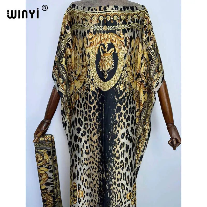 Holiday Party Chic: Elegant Oversized Kaftan with African Print - Fashionable Dress for Women/Ladies - Free Delivery Worldwide only at Flexi Africa