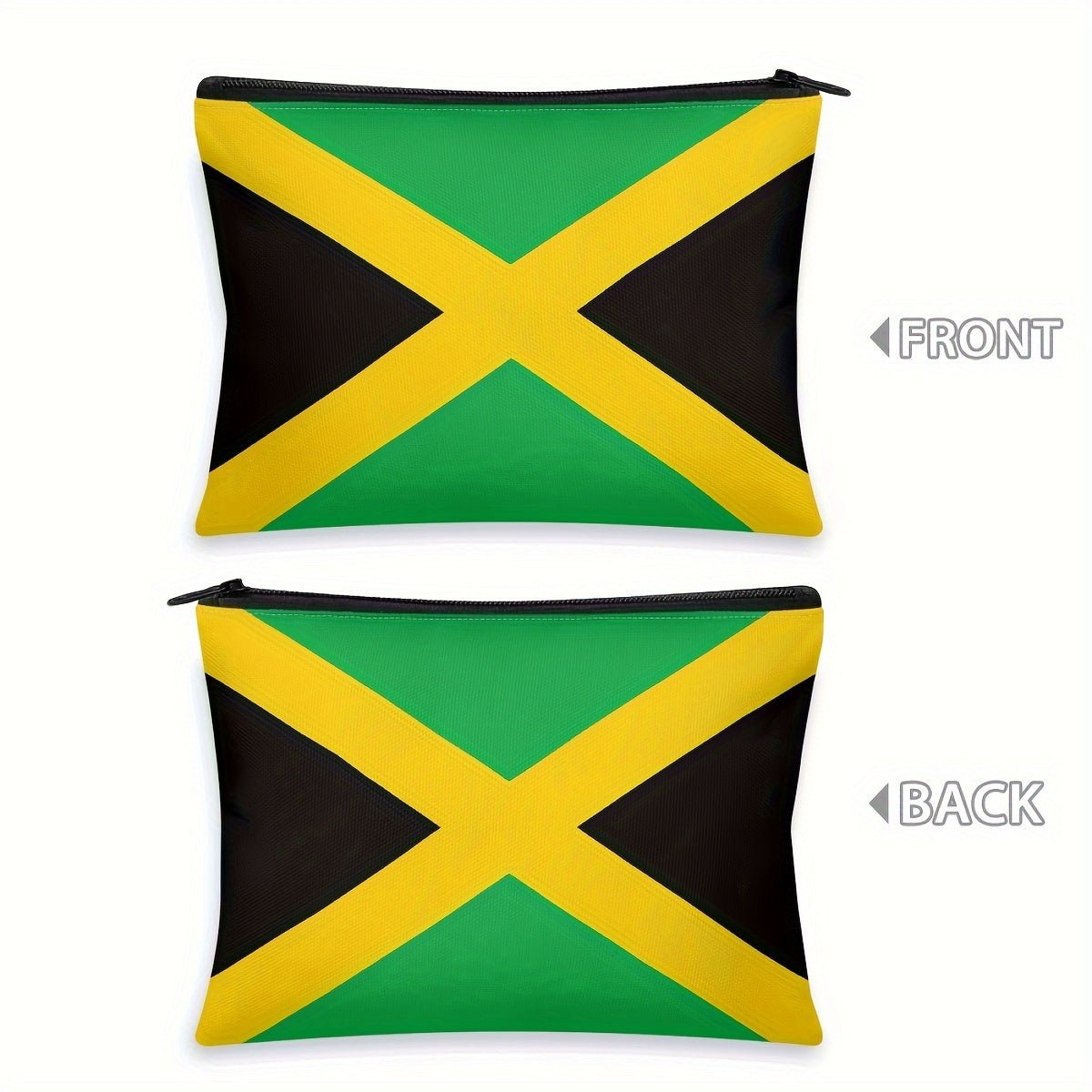 Jamaican Flag Pattern Cosmetic Bag, Portable Comestic Storage Pouch - Flexi Africa - Free Delivery Worldwide only at www.flexiafrica.com