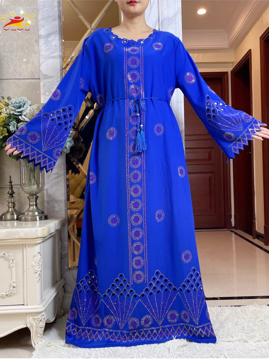 Latest Women Elegant Autumn Dresses Dubai Party Outfits Long Sleeve Dashiki Muslim Women High - grade Comfort Fabric African Abaya - Free Delivery Worldwide only at Flexi Africa