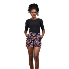 Nigerian Pattern Print Women's Hot Shorts: Stylish African Fashion Breeches - Flexi Africa Free Delivery www.flexiafrica.com