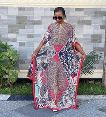 Printed Long Dress: Embrace Elegance and Culture - Free Delivery Worldwide only at Flexi Africa