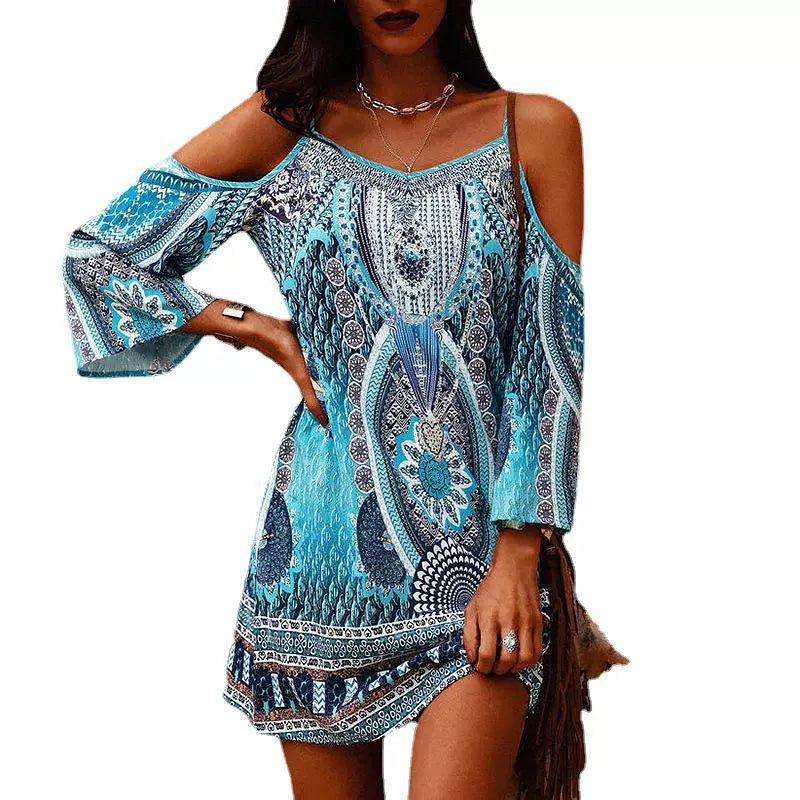 Short Sleeve off Shoulder Sexy Sling Strapless Sexy Sling Dress - Free Delivery Worldwide only at Flexi Africa