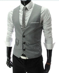 Slim-Fit Casual Dress Vests for Men - Comfortable Polyester-Cotton Broadcloth Fabric for Everyday Style - Flexi Africa