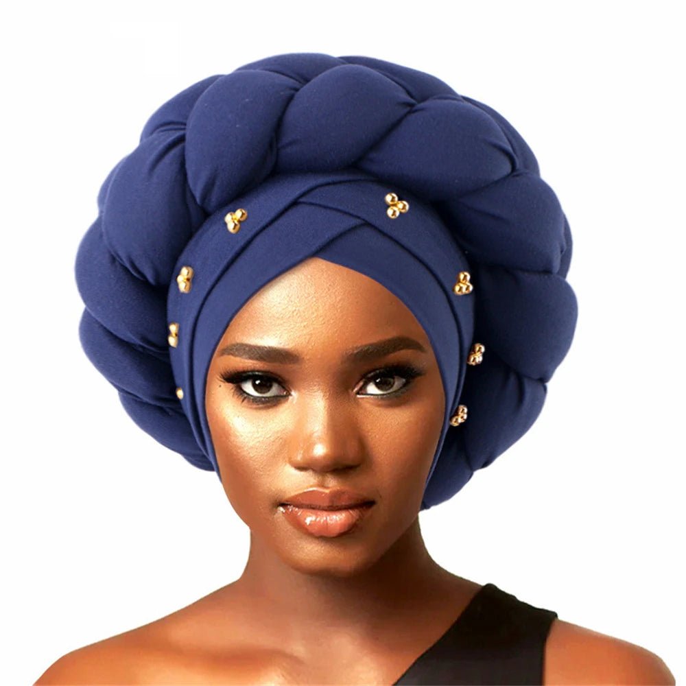 Stylish Auto Gele Bonnet Hat: Elevate Your Look with Nigerian Headwear for Women - Flexi Africa - FREE INTERNATIONAL POST